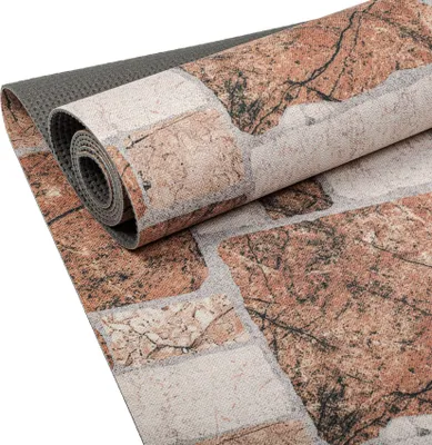 Produktbild von Küchenläufer RANNA Premium Läufer Küchenteppich Teppich Textil Granit Braun 65x300cm