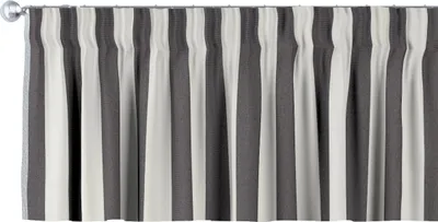 Produktbild von Dekoria Kurzgardine mit Kräuselband, anthrazit-weiß, 130 x 40 cm