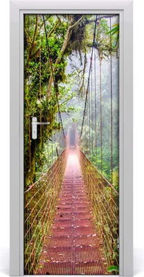 Produktbild von Tulup Türaufkleber 75x205 cm Dekorative Aufkleber Selbstklebend Wasserdichte Tapete Abnehmbar Schlafzimmer Wohnzimmer Wohnkultur - Hängebrücke