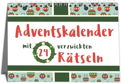 Produktbild von Rätsel-Adventskalender für Erwachsene – Mit 24 kniffligen Rätseln – Für Singles, Paare und Familien – Ausgabe 2024
