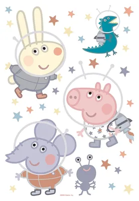 Produktbild von AG Design Wandstickers Peppa Pig Eine Reise zum Mond, 42.5 x 65 cm