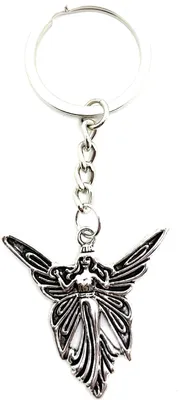 Produktbild von Onwomania Schlüsselanhänger Fliegende Fee Elfe Metall Anhänger Charm