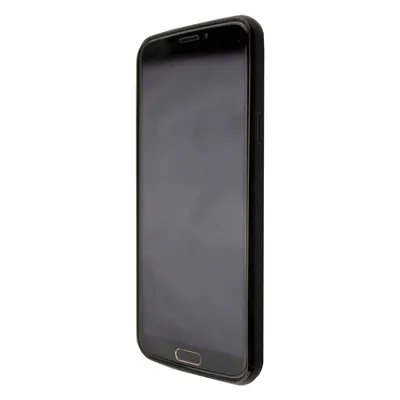 A black smartphone case is shown from a side angle against a white background.