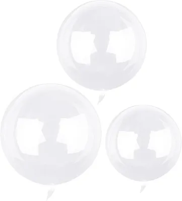 Produktbild von Ballonset 30 Stück, Bobo klare Ballons, 18/20/24 Zoll, für Feier, Geburtstag, Hochzeit