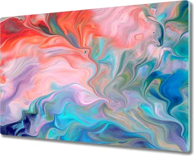 Produktbild von Coloray Hackbrett Küchenbrett Kochplattenabdeckung Schneidebrett Herdabdeckplatte 80x52 cm - abstrakte Wellen