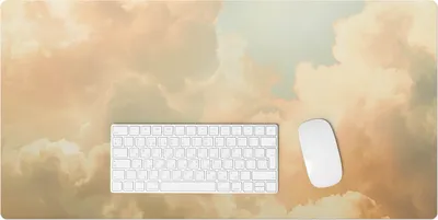 Produktbild von Pastellwolken – Schreibtischunterlage – Rutschfeste Tischunterlage – Schreibtischmatte für Büro & Zuhause – Schreibunterlage – Mauspad – Tischmatte – 90 x 45 cm