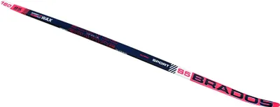 A single ski is shown diagonally against a white background.