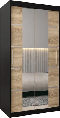 Produktbild von Kleiderschrank, Schiebetürenschrank Schlafzimmer, Schrank mit Spiegel VERONA 4 100 cm