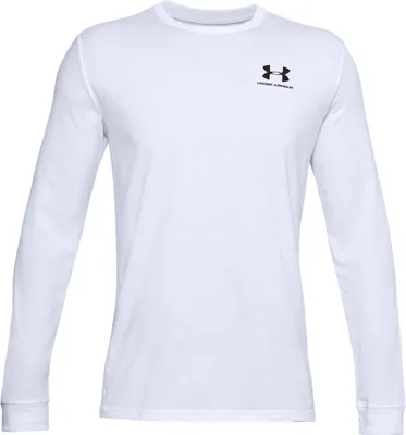 Produktbild von Under Armour Ua Sportstyle T-Shirt links auf der Brust, langärmelig, Weiß 1329585-100__XXL