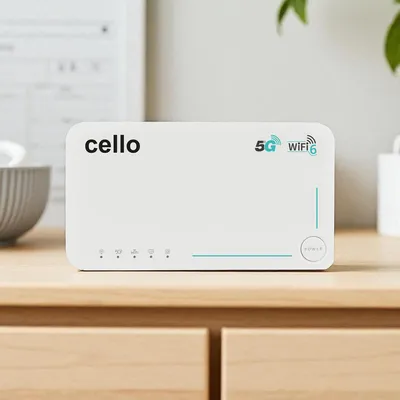 Obrázek produktu pro Cello 5G LTE WLAN Travel Router, 3600 Mbit, Cat 22, eSIM/SIM, baterie, 6 integrovaných antén pro kempování, cestování a domácnost
