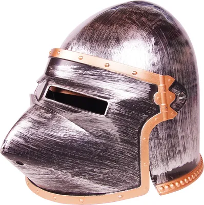 Produktbild von Ritterhelm royal silber aus Kunststoff für Kinder mit klappbaren Visier