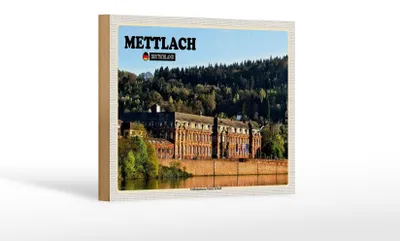 Produktbild von Holzschild Städte Mettlach Fabrik Gebäude 18x12 cm