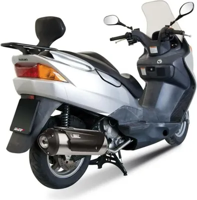 Image de Silencieux Mivv URBAN - Système complet 1x1 en acier inoxydable pour SUZUKI BURGMAN 125 BJ 2002 > 2006