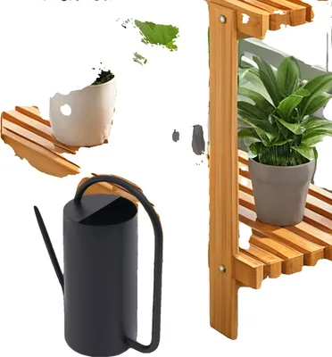 Obrázok produktu pre Kanvica na polievanie, dlhá výtoková rúra, nerezový dizajn, čierna farba