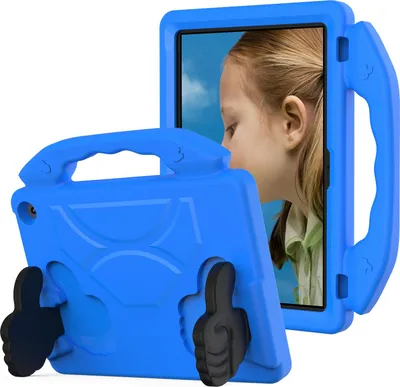 Produktbild von Kinder Schutzhülle für Amazon Fire HD 10 (13th/11th Gen, 2023/2021), Leicht EVA-Schaum mit Griff Ständer Hülle Blau