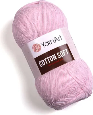 Obrázek produktu pro YarnArt Bavlna Soft příze 100 g / 600 m - barva 74 pastelová růžová - bavlněná příze