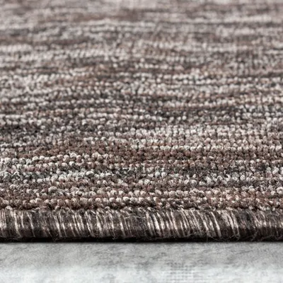 Produktbild von Kurzflor Teppich Neva Läufer, Farbe: Braun, Größe:80x250 cm