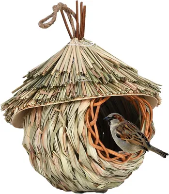 Produktbild von Kolibri-Haus für den Außenbereich – Hängende Nisttaschen, natürlicher Vogelkäfig für den Außenbereich, für die Dekoration von Landgärten, Lebensraum für Vögel