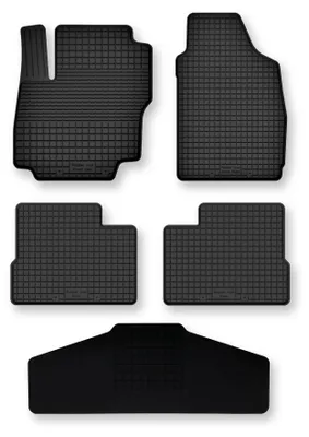 Productafbeelding van Rubberen automatten + tunnelmat voor BMW iX3 G08 vanaf 2021 (SUV) – 5-delig, zwart, op maat – Wielganizator Semi-Universal