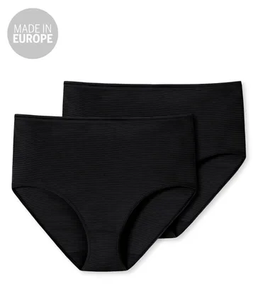 Produktbild von Schiesser Damen 2 er Pack Midi Gr. 36  schwarz