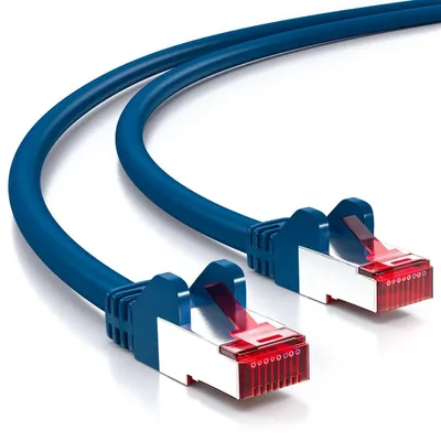 Produktbild von deleyCON MK1963, 50 m, Cat6, S/FTP (S-STP), RJ-45, RJ-45, Blau