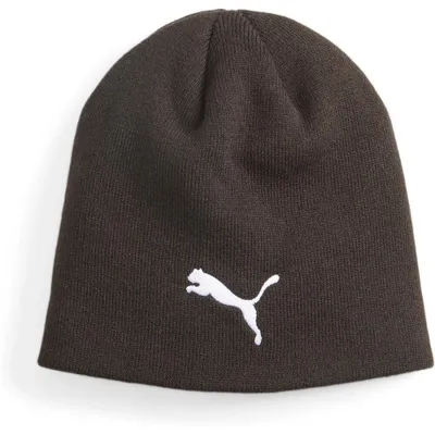 A brown Puma beanie with a white Puma logo on the front.