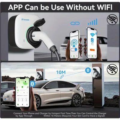 Immagine prodotto di Caricabatterie per auto elettriche - Caricatore per auto elettriche - Stazione di ricarica per auto - Stazione di ricarica domestica - Connettore di tipo 2