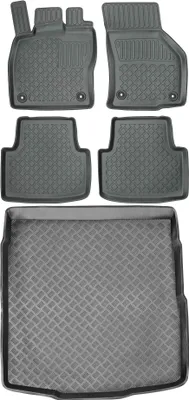 Immagine prodotto di Volkswagen Passat B8, versione berlina, prodotta a partire dal 2014 - SET - Tappetini per l'abitacolo + tappetino per il bagagliaio