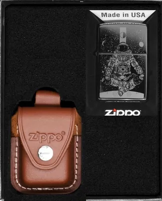 Produktbild von ZIPPO Feuerzeug Set AERONAUT IM WELTRAUMDESIGN Geschenk Nr. 2