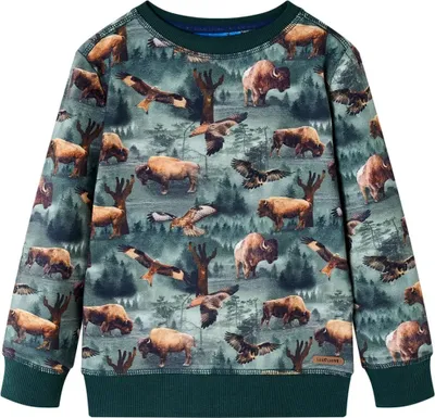 Produktbild von Kinder-Sweatshirt Dunkelgrün 128