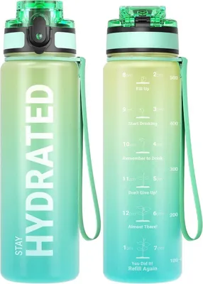 Image de Sahara Sailor Gourde Sport Bouteille d'eau sans BPA 500ML anti-fuite vert 17oz