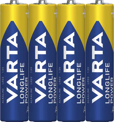 Produktbild von VARTA Batterie Alkaline, Micro, AAA, LR03, 1.5V, Longlife Power, 4 Stück