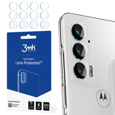 Produktbild von 3mk Hybridglas Lens Protection für Motorola Edge 20 Kamera Objektiv Kameralinse 0,16mm 6H (4 Stück)