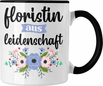 Produktbild von Trendation - Floristin Aus Leidenschaft Geschenk Spruch Blumenverkäuferin Geschenkidee (Schwarz)