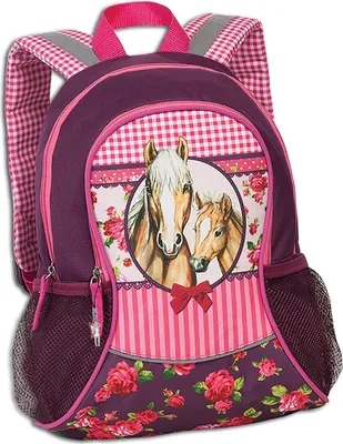 Produktbild von Fabrizio Kinderrucksack lila/pink Pferde