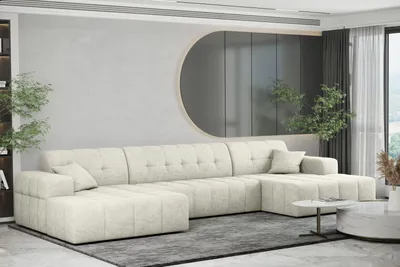 Produktbild von Kaiser Möbel Ecksofa U-form Sofa U-form Wohnzimmer NIMES stilvol viele farben Stoff Perfect Harmony Ecru