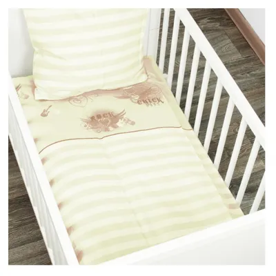 Produktbild von Alvi Baby-Bettwäsche-Set 80x80 & 35x40 – Grau „Rock Cat“ | 100% Baumwolle, Weich & Atmungsaktiv