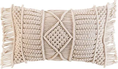 Image de coussin déco - Douceur d'Intérieur - Coton - 50 x 30 cm - Beige