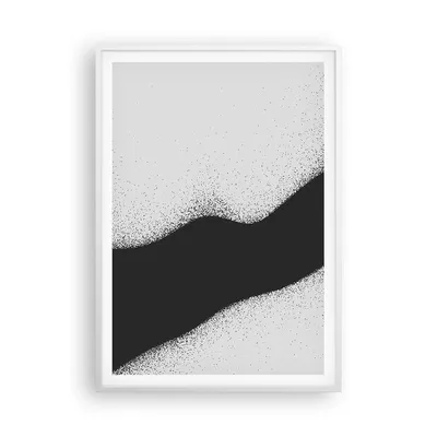 Produktbild von Gerahmtes Poster - Weißer Rahmen - Schwarz Staub Weiß - 70x100 cm - Wand Bild - Wanddeko - Wandbilder - Kunstposter - Wandposter - Bilderrahmen - Bilder - Kunstdruck - P2WPA70x100-4744