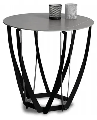 Productafbeelding van M2 Kollektion Maya 1 – bijzettafel (diameter 50 cm, hoogte 50 cm) | Glasplaat en kunststof