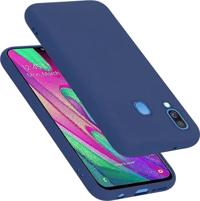 Obrázok produktu pre Ochranné puzdro Cadorabo pre Samsung Galaxy A40 v modrej farbe puzdro na mobilný telefón obal TPU Etui