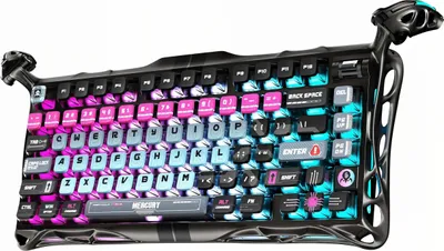 Produktbild von GravaStar Mercury V75 Pro Mechanische Tastatur, Magnetic Switches, Gaming ANSI US, Cyberpunk