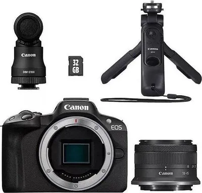 Produktbild von Canon EOS R50 Spiegellose Kamera Content Creator Kit – APS-C, 4K, WLAN, Bluetooth, kompakte Vlogging-Kamera für Einsteiger und Profis