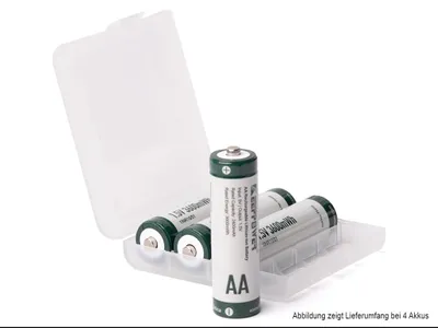 Produktbild von 4 Stück Keeppower P1450I AA 1,5V Li-Ion Akku – 3600mWh Power mit konstanter Spannung & Tiefentladungsschutz