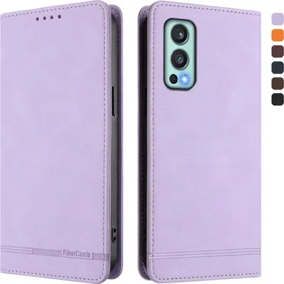 Obrázek produktu pro Pouzdro pro OnePlus Nord 2 5G, retroPolyuretankožené flip pouzdro s stojánkem a přihrádkami na karty Fialový