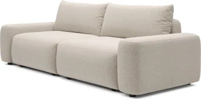 Produktbild von FURNLUX Sofa Loop Beige Und Schwarz 257cm / Hauptfarbe: Beige / Abmessungen: 257 x 87 x 105 cm