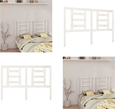 Produktbild von vidaXL Kopfteil Weiß 146x4x100 cm Massivholz Kiefer - Kopfteil - Kopfteile - Bettkopfteil - Holzkopfteil