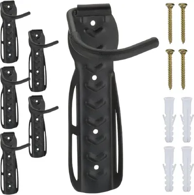 Produktbild von Schwarze Wandhalterung für Fahrräder - 6er-Set