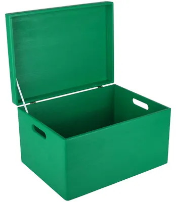 Produktbild von Große Holzaufbewahrungsbox mit Deckel und Griffen