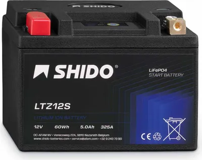 Produktbild von Shido Lithium Motorradbatterie LiFePO4 LTZ12S 12V